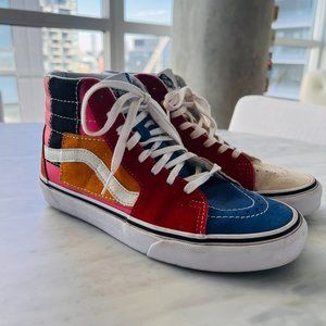 VANS Suede Sk8 Off The Wall Multi Color Hi Top Shoes